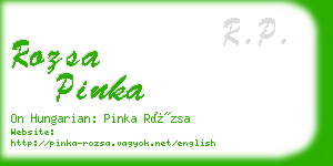 rozsa pinka business card